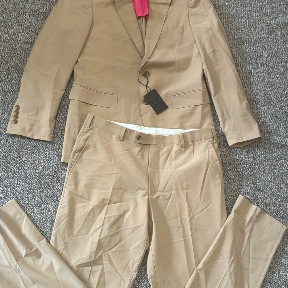 Alton lane Men's Tailored Tan Two-Piece Suit Blazer & Trouser Set